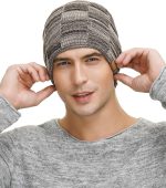 Vgogfly Slouchy Beanie for Men Winter Hats for Guys Cool Beanies Mens Lined Knit Warm Thick Skully Stocking Binie Hat - Image 4